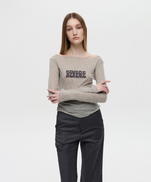 DNSR WOMEN(ディーエヌエスアールウーマン)の「RYR ロングスリーブ グレー(Tシャツ/カットソー・レディース・その他・OS)」の2枚目の写真