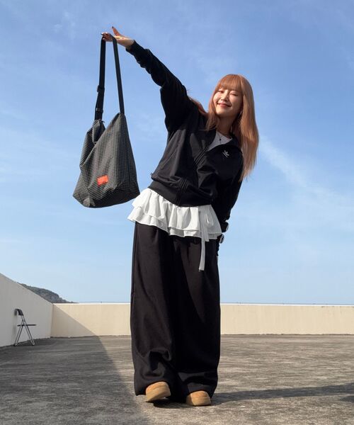 POSH-PROJECTS（ポッシュプロジェクト）の「F137 カンガルーバッグ ブラックグリッドストップ（ショルダーバッグ・レディース・ブラック系その他・FREE）」の6枚目の写真