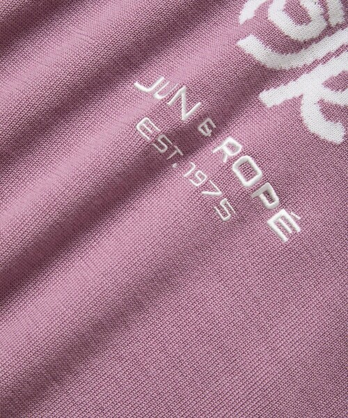 JUN&ROPE'（ジュンアンドロペ）の「モノグラムモチーフ配色長袖クルーニット（ニット/セーター・レディース・グレー/ダークブラウン/ラベンダー・L/M/S）」の6枚目の写真