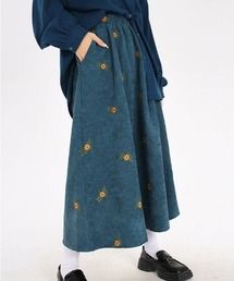 Diosfront | 花柄刺繍コーヂュロイスカート(スカート)