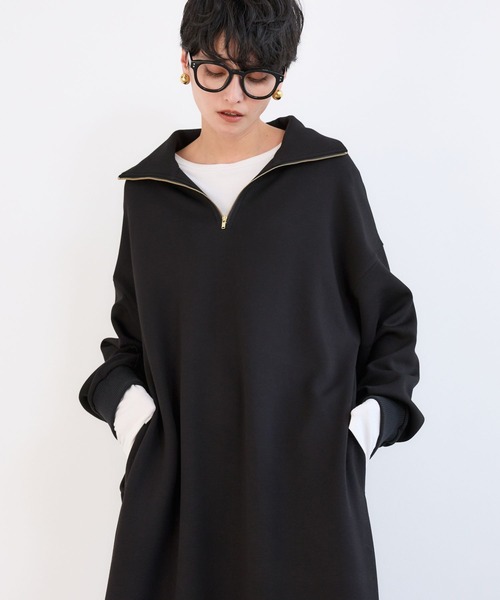 セール】BARNYARDSTORM / 裏起毛ハーフZIPワンピース / マシン