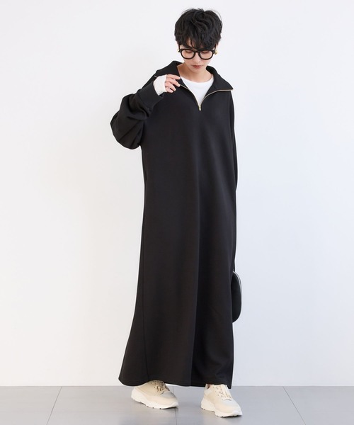 BARNYARDSTORM(バンヤードストーム)の「BARNYARDSTORM / 裏起毛ハーフZIPワンピース / マシンウォッシャブル【WEB限定カラー】(ワンピース・レディース・アイボリー/ブラック/グレー・FREE)」の13枚目の写真