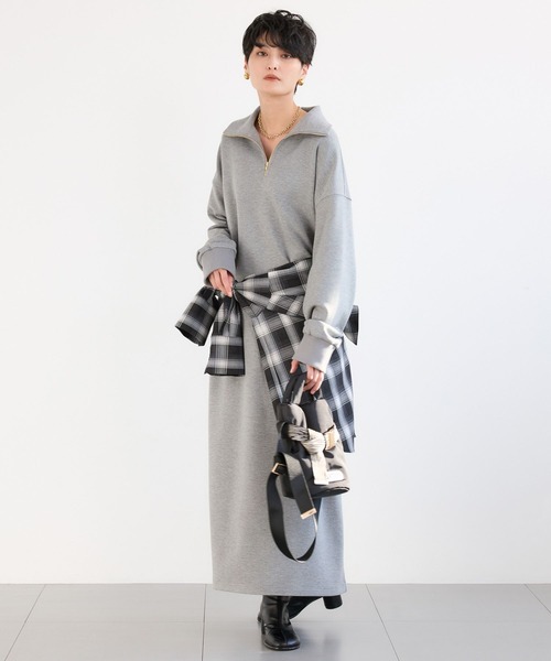 BARNYARDSTORM(バンヤードストーム)の「BARNYARDSTORM / 裏起毛ハーフZIPワンピース / マシンウォッシャブル【WEB限定カラー】(ワンピース・レディース・アイボリー/ブラック/グレー・FREE)」の19枚目の写真