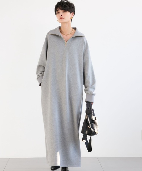 BARNYARDSTORM(バンヤードストーム)の「BARNYARDSTORM / 裏起毛ハーフZIPワンピース / マシンウォッシャブル【WEB限定カラー】(ワンピース・レディース・アイボリー/ブラック/グレー・FREE)」の16枚目の写真