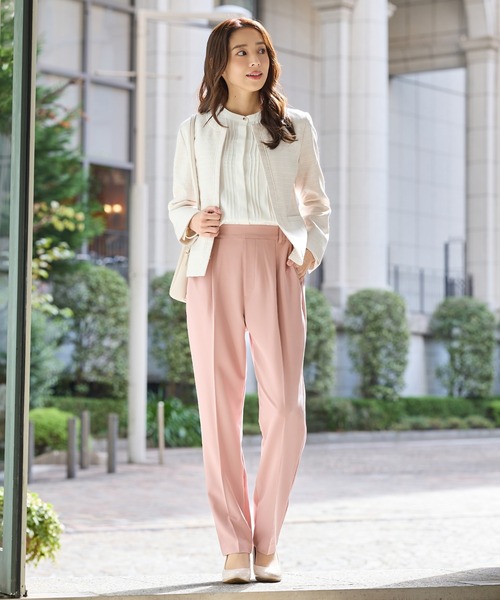 Honeys（ハニーズ）の「リボン使いノーカラージャケット（ノーカラージャケット・レディース・ブラック系その他/ベージュ系その他/ネイビー・3L/L/LL/M/S）」の15枚目の写真