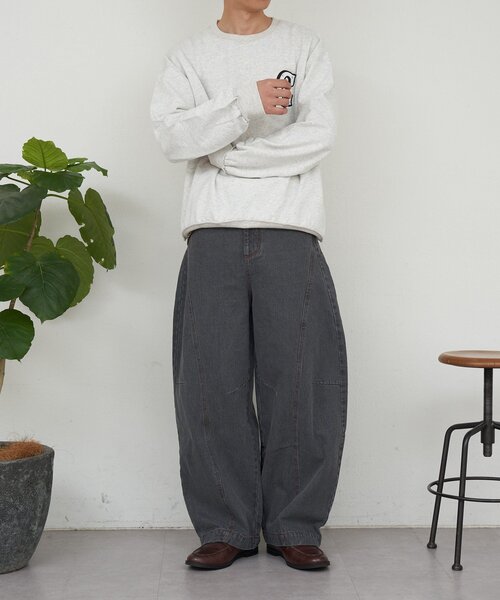 CIAOPANIC（チャオパニック）の「3Dカーブデニムパンツ（その他パンツ・メンズ・チャコールグレー/ベージュ・MEDIUM/LARGE）」の16枚目の写真