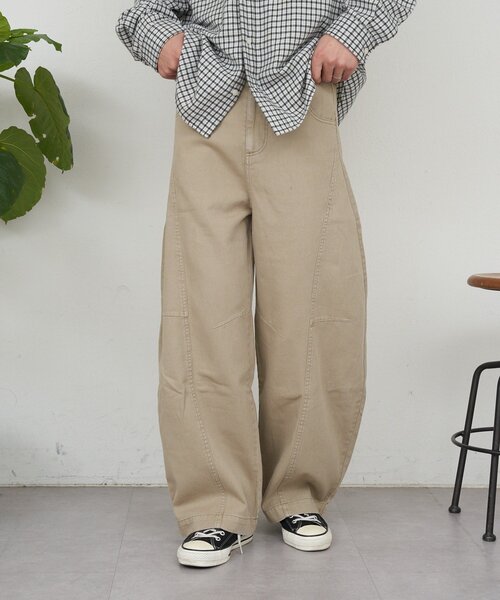 CIAOPANIC（チャオパニック）の「3Dカーブデニムパンツ（その他パンツ・メンズ・チャコールグレー/ベージュ・MEDIUM/LARGE）」の7枚目の写真