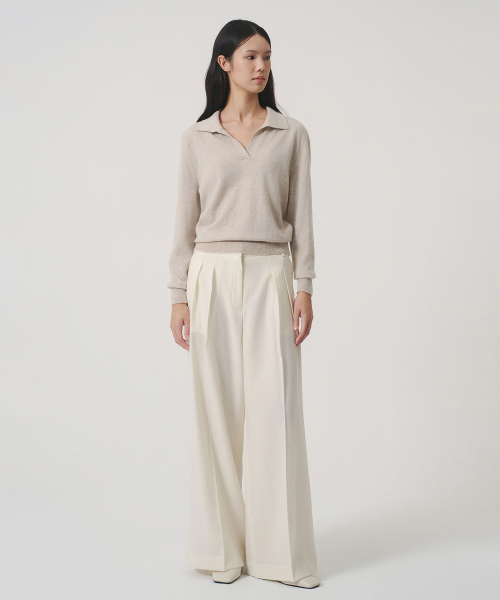 J'RIUM(ジェイリウム)の「シルビエツーピンタックワイドパンツアイボリー(スラックス・レディース・その他・SMALL/MEDIUM)」の2枚目の写真