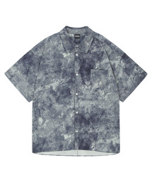 TONSIL（トンスル）の「タイダイエアホール半袖シャツネイビー（シャツ/ブラウス）」