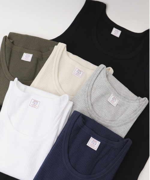 JEMORGAN(ジェーイーモーガン)の「JEMORGAN CVCワッフル タンクトップ(タンクトップ・メンズ・杢グレー/ナチュラル/カーキ/ブラック/ホワイト/ネイビー・L/M/S/XL)」の15枚目の写真