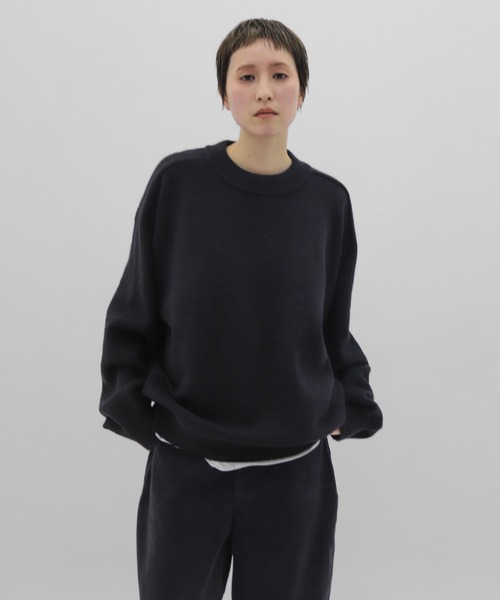 lit（リット）の「Design Seam Crew Knit（ニット/セーター・レディース・ベージュ/チャコールグレー/ブラック・FREE）」の22枚目の写真