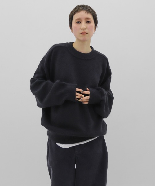 lit（リット）の「Design Seam Crew Knit（ニット/セーター・レディース・ベージュ/チャコールグレー/ブラック・FREE）」の19枚目の写真