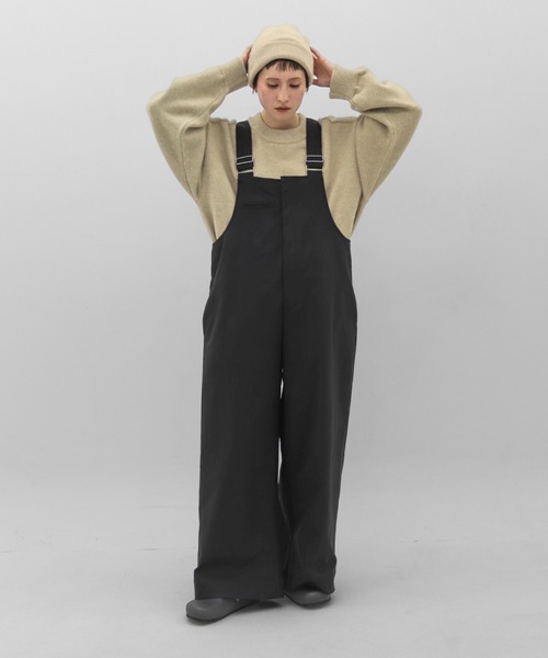 lit（リット）の「Design Seam Crew Knit（ニット/セーター・レディース・ベージュ/チャコールグレー/ブラック・FREE）」の4枚目の写真