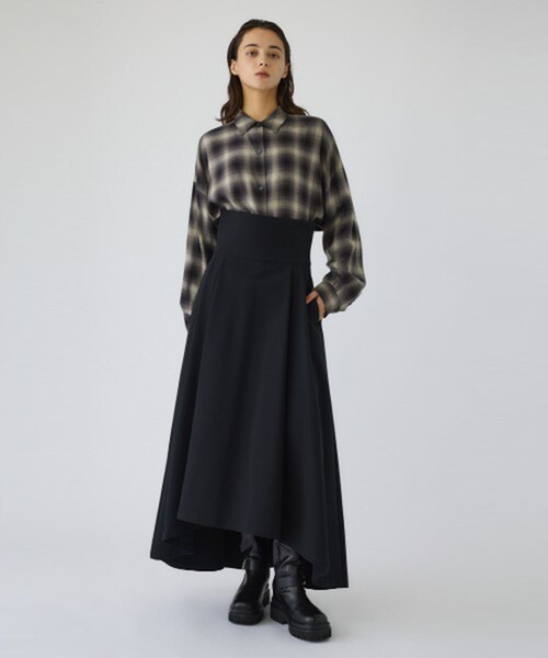 RIM.ARK（リムアーク）の「【RIM.ARK/リムアーク】Ruffle volume SK/ラッフルボリュームスカート（スカート・レディース・ブラック/ベージュ・38/36）」の11枚目の写真