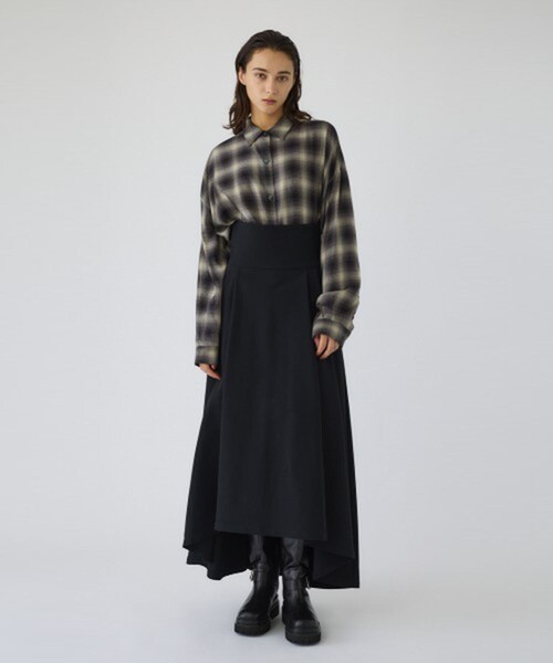 RIM.ARK（リムアーク）の「【RIM.ARK/リムアーク】Ruffle volume SK/ラッフルボリュームスカート（スカート・レディース・ブラック/ベージュ・38/36）」の12枚目の写真