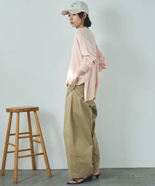 Doux archives（ドゥアルシーヴ）の「ゴム編みサイドスリットカーディガン（カーディガン/ボレロ・レディース・ピンク/ブラック/ラベンダー/ベージュ・FREE）」の20枚目の写真