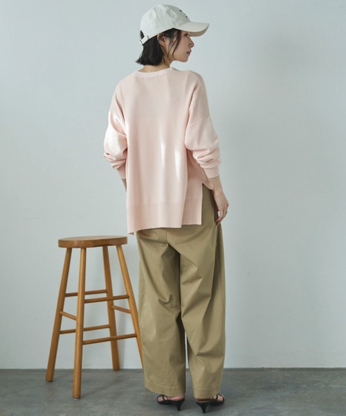 Doux archives（ドゥアルシーヴ）の「ゴム編みサイドスリットカーディガン（カーディガン/ボレロ・レディース・ピンク/ブラック/ラベンダー/ベージュ・FREE）」の21枚目の写真