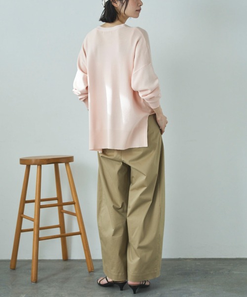 Doux archives（ドゥアルシーヴ）の「ゴム編みサイドスリットカーディガン（カーディガン/ボレロ・レディース・ピンク/ブラック/ラベンダー/ベージュ・FREE）」の22枚目の写真