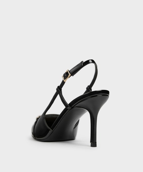 CHARLES & KEITH(チャールズ & キース)の「メタリックバー ポインテッド スリングバッグパンプス(パンプス・レディース・ライトブラウン/ブラック系その他7・25cm/24.5cm/23.5cm/23cm/22.5cm/22cm)」の7枚目の写真