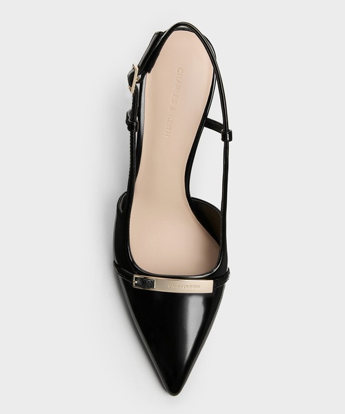 CHARLES & KEITH(チャールズ & キース)の「メタリックバー ポインテッド スリングバッグパンプス(パンプス・レディース・ライトブラウン/ブラック系その他7・25cm/24.5cm/23.5cm/23cm/22.5cm/22cm)」の9枚目の写真