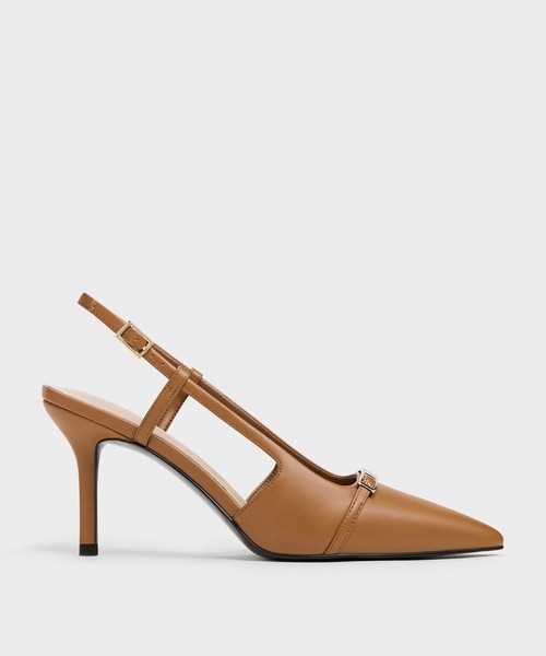 CHARLES & KEITH(チャールズ & キース)の「メタリックバー ポインテッド スリングバッグパンプス(パンプス・レディース・ライトブラウン/ブラック系その他7・25cm/24.5cm/23.5cm/23cm/22.5cm/22cm)」の10枚目の写真