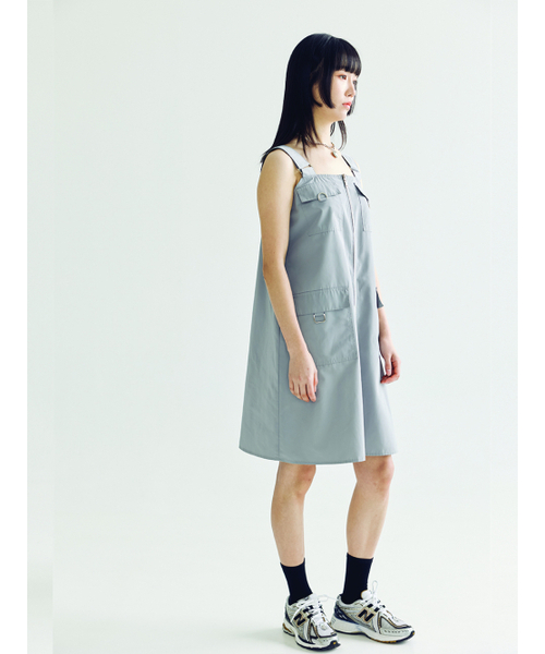 BOMNAL BOUTIQUE(ボムナルブティック)の「サスペンダーミディワンピース _ グレー(ワンピース・レディース・その他・FREE)」の3枚目の写真