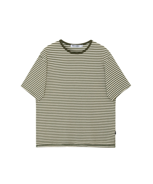 MEN IN JUNGLE(マンインジャングル)の「アレズストライプTシャツ - オリーブ(Tシャツ/カットソー・メンズ・その他・LARGE/X-LARGE)」の3枚目の写真