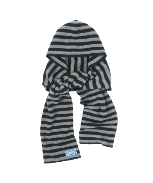 セール】Stripe Hooded Scarf - Black（バンダナ/スカーフ）｜SUNNECT