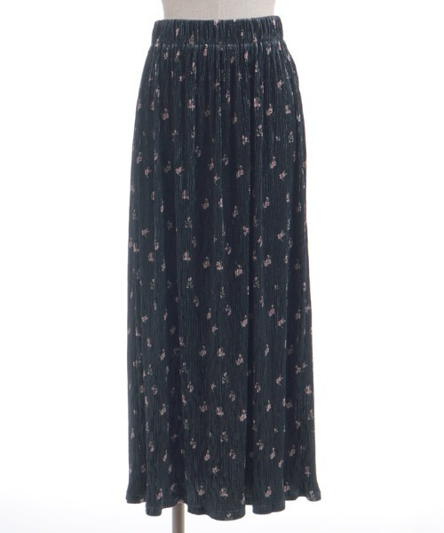 axes femme（アクシーズファム）の「花柄ベロアスカート（スカート・レディース・ブラック/ブラウン・FREE）」の2枚目の写真