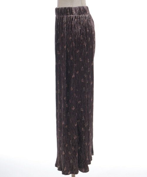 axes femme（アクシーズファム）の「花柄ベロアスカート（スカート・レディース・ブラック/ブラウン・FREE）」の4枚目の写真