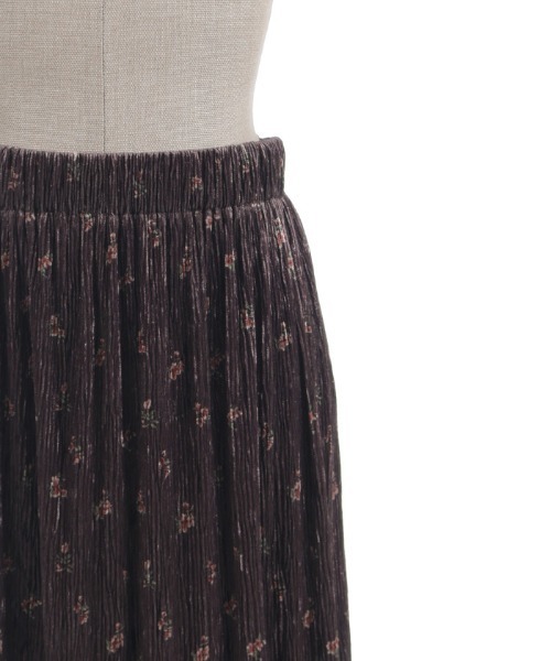 axes femme（アクシーズファム）の「花柄ベロアスカート（スカート・レディース・ブラック/ブラウン・FREE）」の6枚目の写真