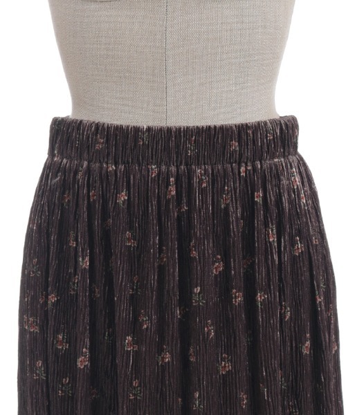 axes femme（アクシーズファム）の「花柄ベロアスカート（スカート・レディース・ブラック/ブラウン・FREE）」の8枚目の写真