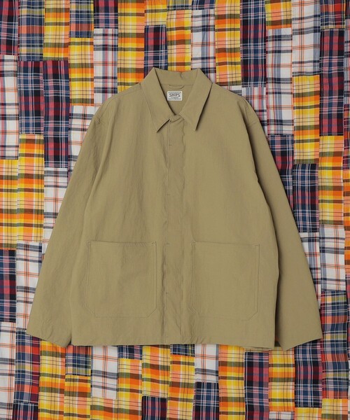 SHIPS(シップス)の「SHIPS: AUTHENTIC ナイロン カルゼ カバーオール(ナイロンジャケット・メンズ・ブルー/ベージュ/ナチュラル・LARGE/MEDIUM/SMALL)」の2枚目の写真
