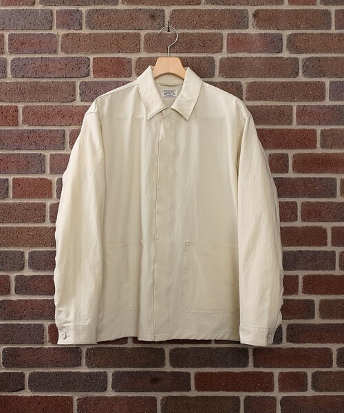 SHIPS(シップス)の「SHIPS: AUTHENTIC ナイロン カルゼ カバーオール(ナイロンジャケット・メンズ・ブルー/ベージュ/ナチュラル・LARGE/MEDIUM/SMALL)」の3枚目の写真