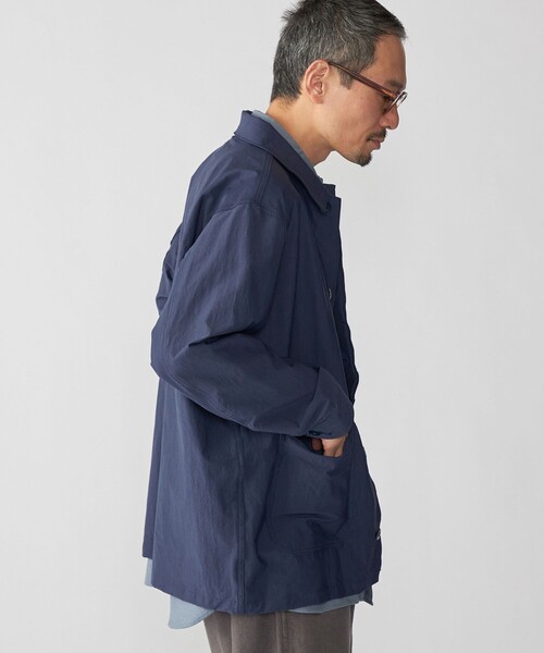 SHIPS(シップス)の「SHIPS: AUTHENTIC ナイロン カルゼ カバーオール(ナイロンジャケット・メンズ・ブルー/ベージュ/ナチュラル・LARGE/MEDIUM/SMALL)」の6枚目の写真