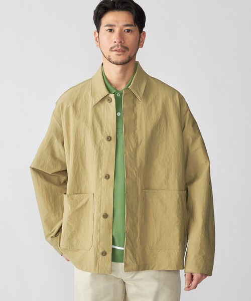 SHIPS(シップス)の「SHIPS: AUTHENTIC ナイロン カルゼ カバーオール(ナイロンジャケット・メンズ・ブルー/ベージュ/ナチュラル・LARGE/MEDIUM/SMALL)」の8枚目の写真