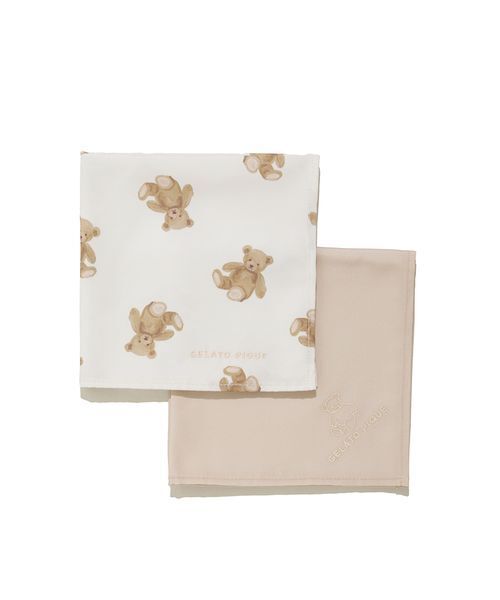 gelato pique（ジェラートピケ）の「【入園入学グッズ】【限定カラーあり】ランチクロス2枚セット（キッチンツール・レディース・オフホワイト/ブルー/ピンク/ベージュ・F）」の2枚目の写真