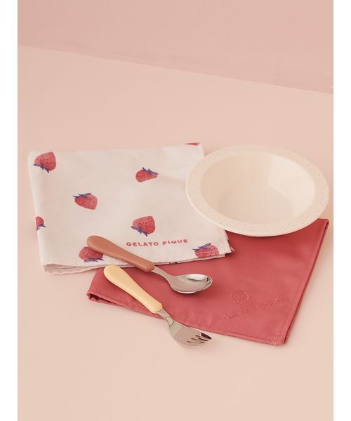 gelato pique（ジェラートピケ）の「【入園入学グッズ】【限定カラーあり】ランチクロス2枚セット（キッチンツール・レディース・オフホワイト/ブルー/ピンク/ベージュ・F）」の6枚目の写真