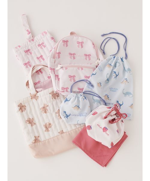 gelato pique（ジェラートピケ）の「【入園入学グッズ】【限定カラーあり】ランチクロス2枚セット（キッチンツール・レディース・オフホワイト/ブルー/ピンク/ベージュ・F）」の7枚目の写真