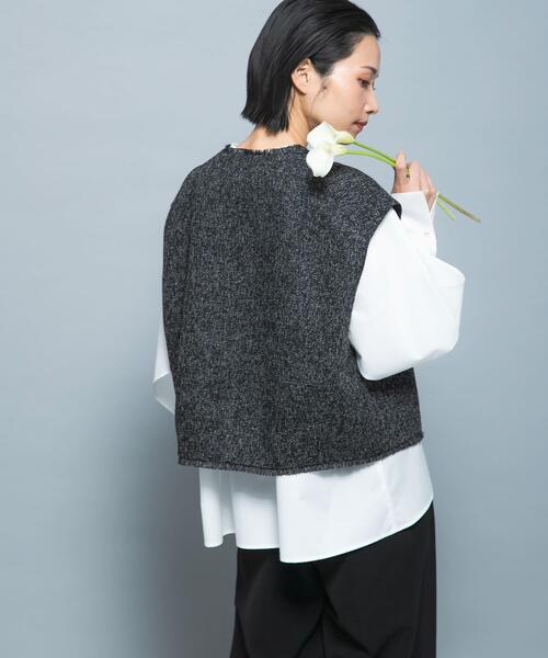 URBAN RESEARCH ROSSO WOMEN（アーバンリサーチ　ロッソ）の「『別注』CHIGNON×ROSSO　ツイードショートベスト（ベスト・レディース・ホワイト系その他/ブラック・FREE）」の10枚目の写真