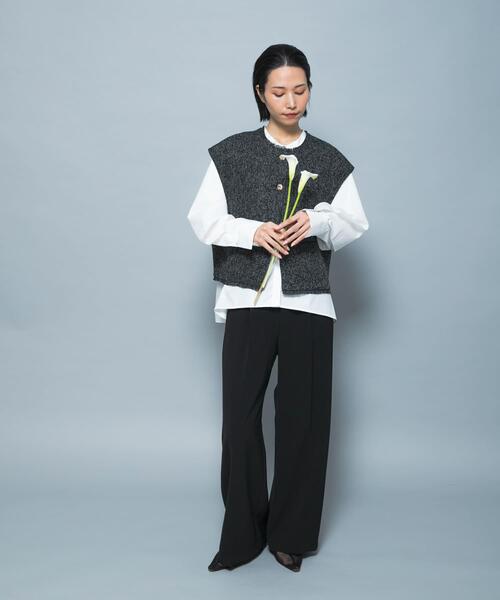 URBAN RESEARCH ROSSO WOMEN（アーバンリサーチ　ロッソ）の「『別注』CHIGNON×ROSSO　ツイードショートベスト（ベスト・レディース・ホワイト系その他/ブラック・FREE）」の11枚目の写真