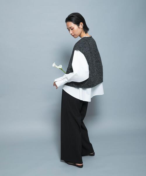 URBAN RESEARCH ROSSO WOMEN（アーバンリサーチ　ロッソ）の「『別注』CHIGNON×ROSSO　ツイードショートベスト（ベスト・レディース・ホワイト系その他/ブラック・FREE）」の13枚目の写真