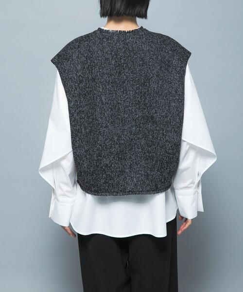 URBAN RESEARCH ROSSO WOMEN（アーバンリサーチ　ロッソ）の「『別注』CHIGNON×ROSSO　ツイードショートベスト（ベスト・レディース・ホワイト系その他/ブラック・FREE）」の16枚目の写真