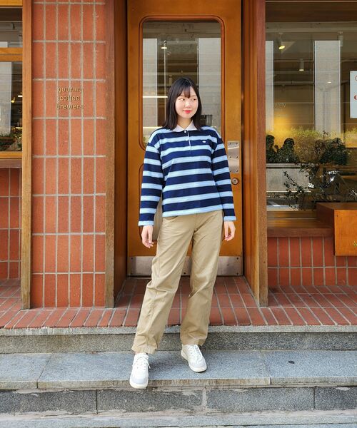 TILL I DIE(ティルアイダイ)の「Cotton stripe base collar polo t-shirt_Navy(Tシャツ/カットソー・レディース・ネイビー・M/S)」の7枚目の写真
