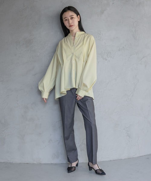 A part by（アパートバイ）の「フロントタックシャツ（Tシャツ/カットソー・レディース・ライトブルー/ライトイエロー/オフホワイト・FREE）」の5枚目の写真