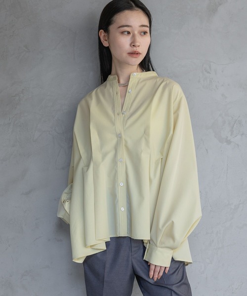 A part by（アパートバイ）の「フロントタックシャツ（Tシャツ/カットソー・レディース・ライトブルー/ライトイエロー/オフホワイト・FREE）」の7枚目の写真