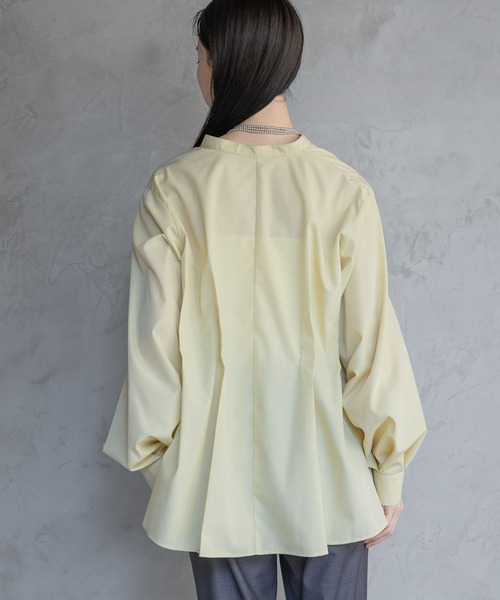 A part by（アパートバイ）の「フロントタックシャツ（Tシャツ/カットソー・レディース・ライトブルー/ライトイエロー/オフホワイト・FREE）」の9枚目の写真