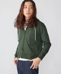 SHIPS（シップス）の「【WEB限定】SHIPS: クロップド ワイド ワンポイント ロゴ ジップアップ フーディー（パーカー）」