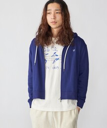 SHIPS（シップス）の「【WEB限定】SHIPS: クロップド ワイド ワンポイント ロゴ ジップアップ フーディー（パーカー）」