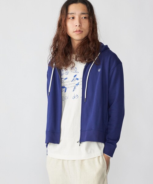 SHIPS(シップス)の「【WEB限定】SHIPS: クロップド ワイド ワンポイント ロゴ ジップアップ フーディー(パーカー・メンズ・ベージュ/オリーブ/グレー/ロイヤルブルー・SMALL/X-LARGE/LARGE/MEDIUM)」の13枚目の写真